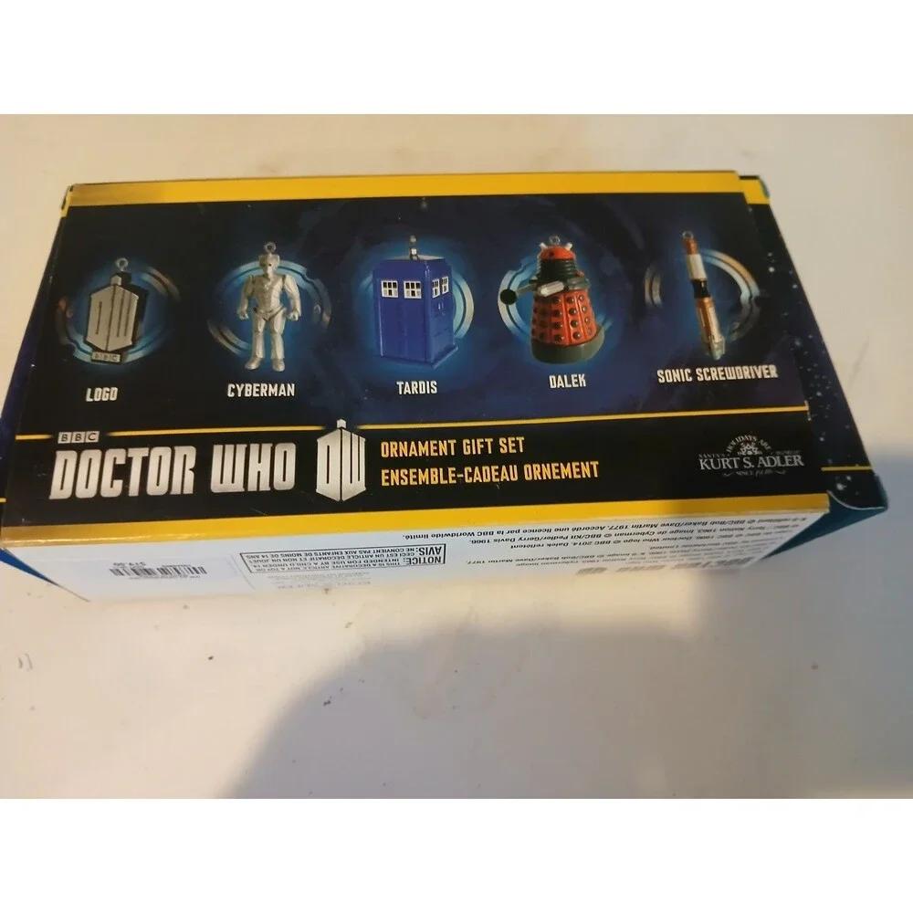 Vtg 1996 Kurt Adler Doctor Who Ornament Cyberman Dalek Screwdriver Tardis W Box
